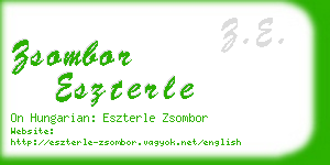 zsombor eszterle business card